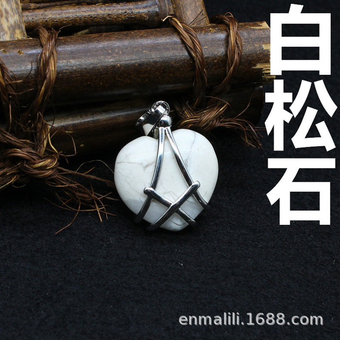 Wholesale Necklace Crystal Heart Pendants MOQ≥2 JDC-NE-Jinshe009