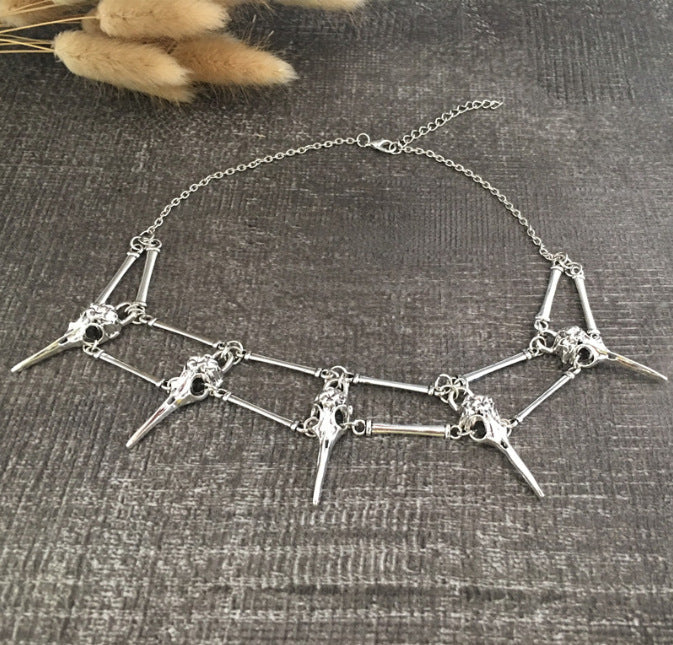 Wholesale Necklace Alloy Skull Bird Skull Necklace JDC-NE-YiD061