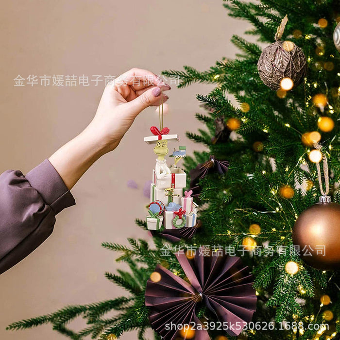 Decoraciones de árboles de Navidad de dibujos animados de pastel al por mayor (M) JDC-DCN-YUANJ006