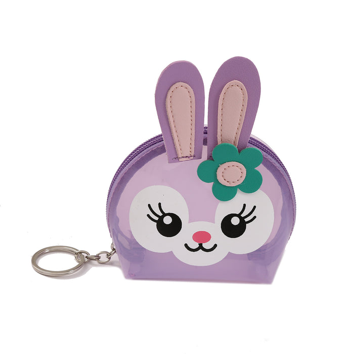 Wholesale random keychain wallets cartoon cute animal pvc coin purse coin bag MOQ≥3 JDC-KC-XiaoKe002
