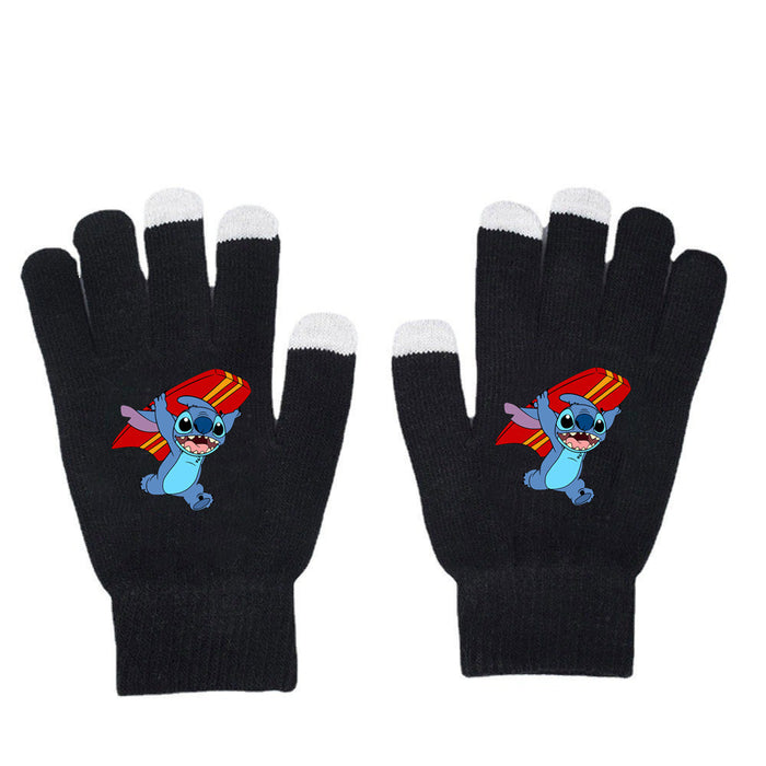 Wholesale Gloves Cartoon Printing Warm Touch Screen Knit Gloves (M) JDC-GS-WDM001