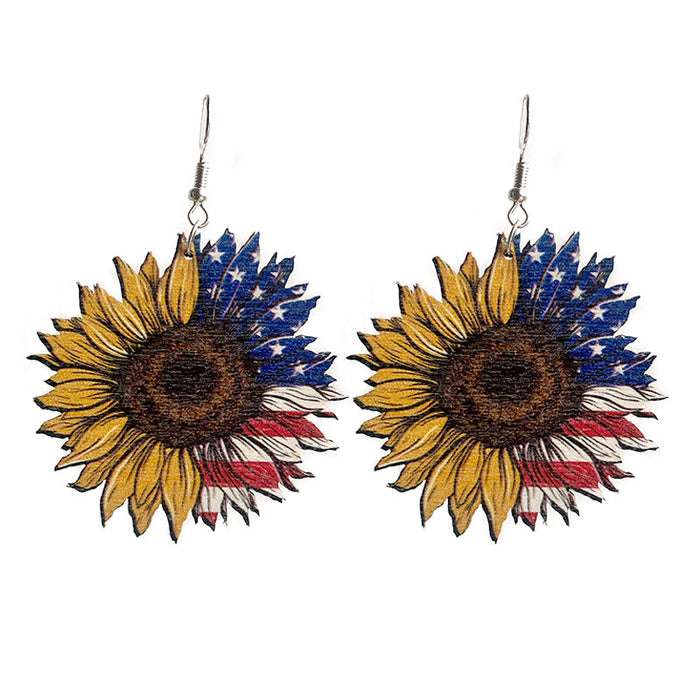 Wholesale 2pair/pack earrings star hat earrings american flag earrings JDC-ES-heyi010