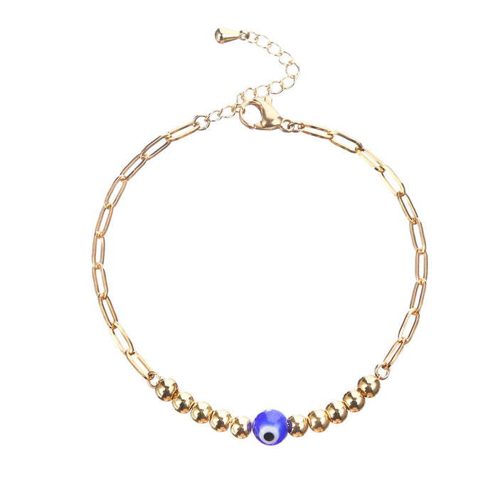 Wholesale Bracelet Stainless Steel Glossy Beads Devil's Eye MOQ≥2 JDC-BT-ChenG016