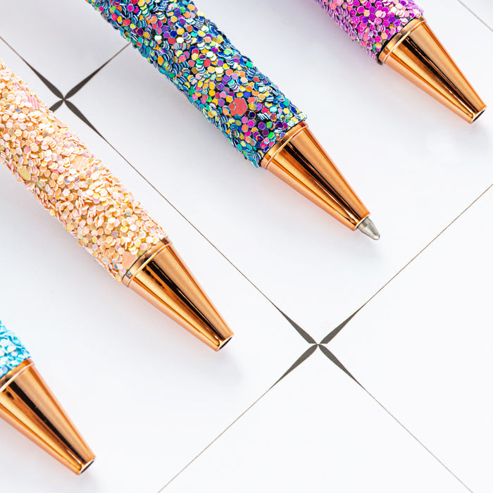 Pen de bolígrafo al por mayor Pen Metal Multicolor Sequin Press JDC-BP-Huah098