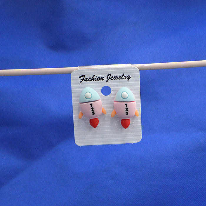 Wholesale Earrings Resin Cartoon Space Series Earrings JDC-ES-Xienuo017