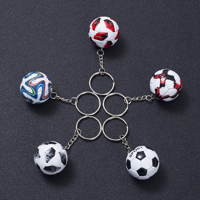 Wholesale mini football pendant keychain bag pendant MOQ≥2 JDC-KC-HLv005