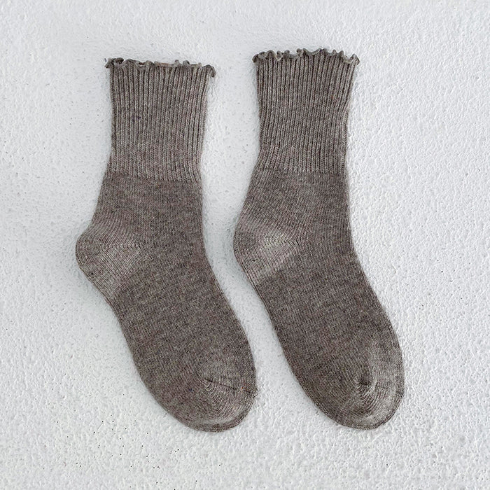 Wholesale Socks Wool Medium Tube Knit Thickening JDC-SK-MD004