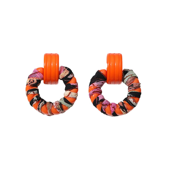 Wholesale Earrings Acrylic Boho Handmade Wrap Round JDC-ES-GuTe046