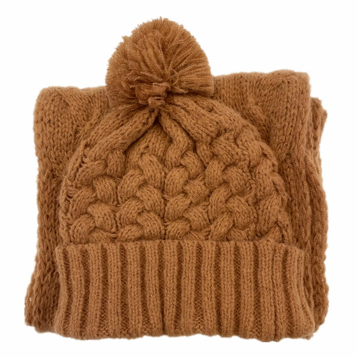 Wholesale Hat Blended Winter Knit Cap Warm Scarf Set JDC-FH-Feilin003