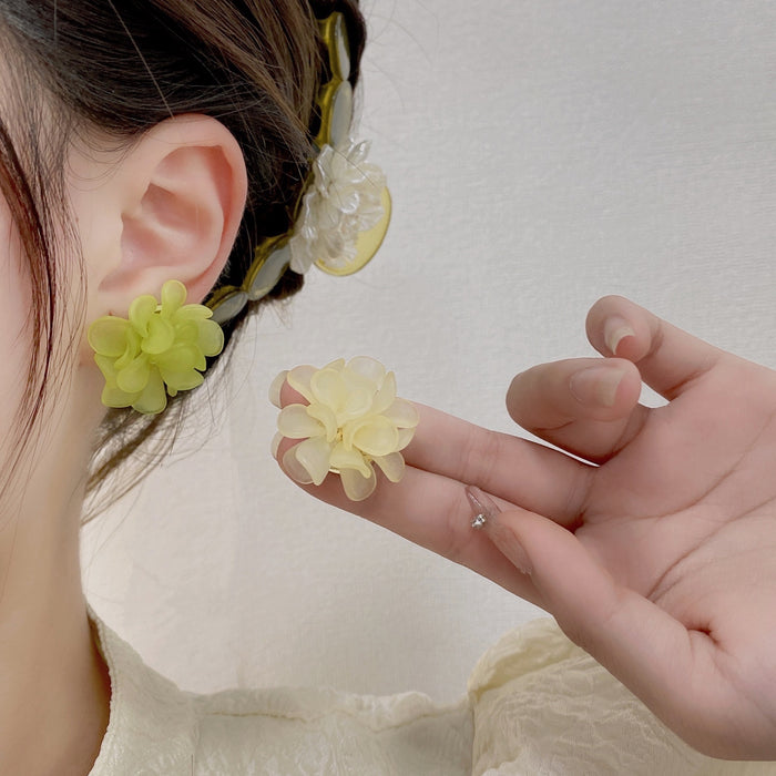 Wholesale 3D Acrylic Petal Earrings JDC-ES-shuangx005