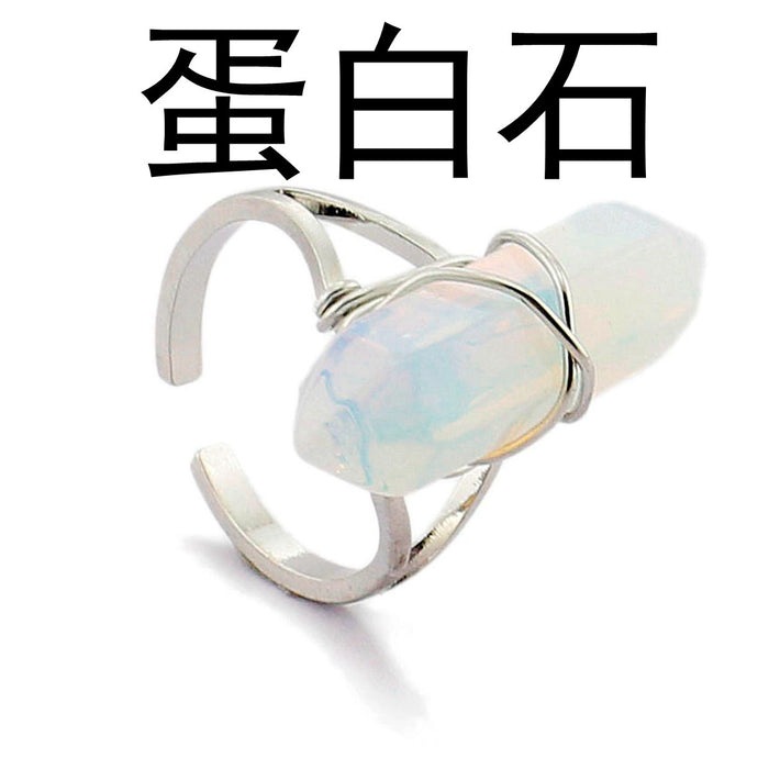 Wholesale Ring Crystal Hexagon MOQ≥2 JDC-RS-LanT001