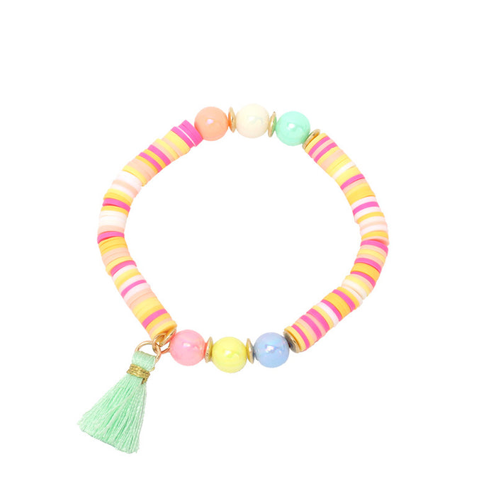 Jewelry WholesaleWholesale handmade candy colored soft pottery Bracelet MOQ≥2 JDC-BT-YiR006 Bracelet 奕冉 %variant_option1% %variant_option2% %variant_option3%  Factory Price JoyasDeChina Joyas De China