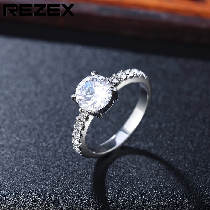 Wholesale Ring Stainless Steel Simple Wedding Zircon Diamond Ring JDC-RS-PREMOYS001