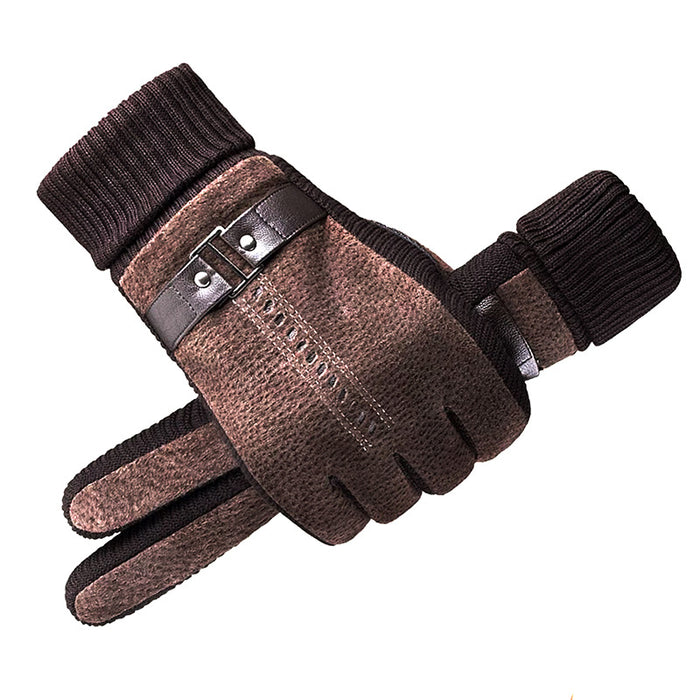 Wholesale Gloves Leather Thickening Anti-slip Outdoor Gloves Touch Screen MOQ≥2 JDC-GS-GuangJ006