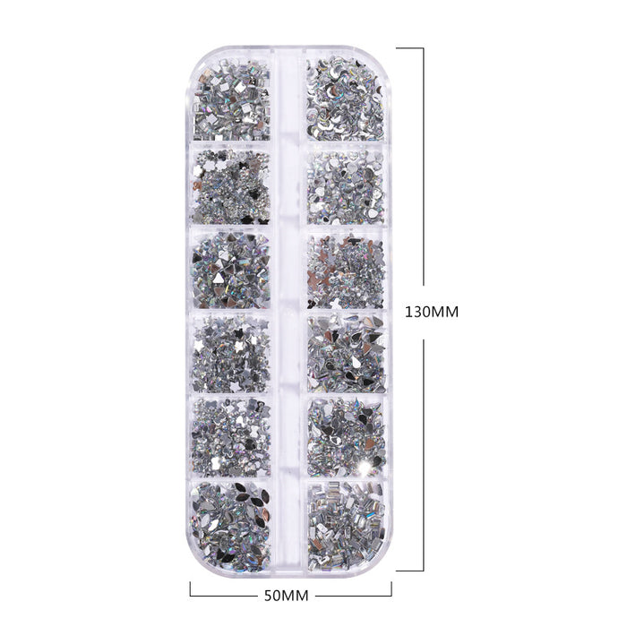 Wholesale Shaped Acrylic Rhinestone Heart Nail Art Jewelry JDC-NS-ShiL004