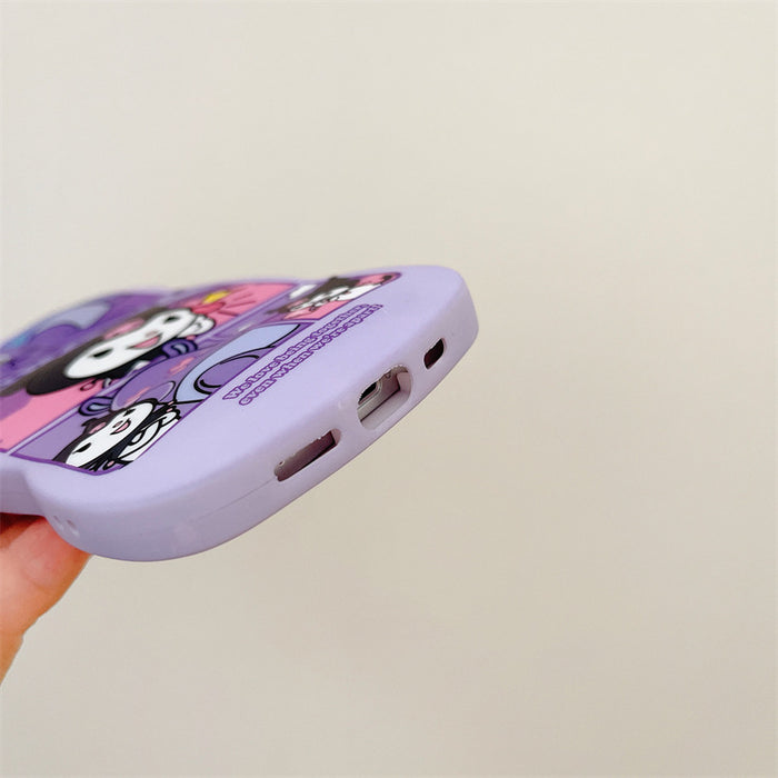 Wholesale Phone Case TPU Wave Airbag Water Sticker Purple Cartoon (S) JDC-PC-MMM010