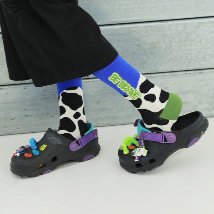 Wholesale Socks Cotton Cows Spotted Cartoon Cute MOQ≥3 JDC-SK-XunaH001
