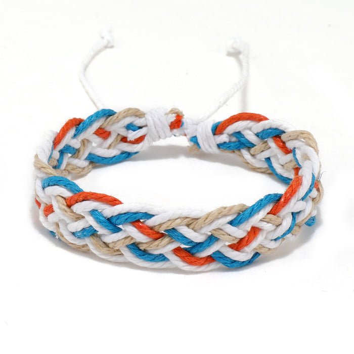 Wholesale Bracelet Cord Color Hand Woven Retro MOQ≥3 JDC-BT-RonH006