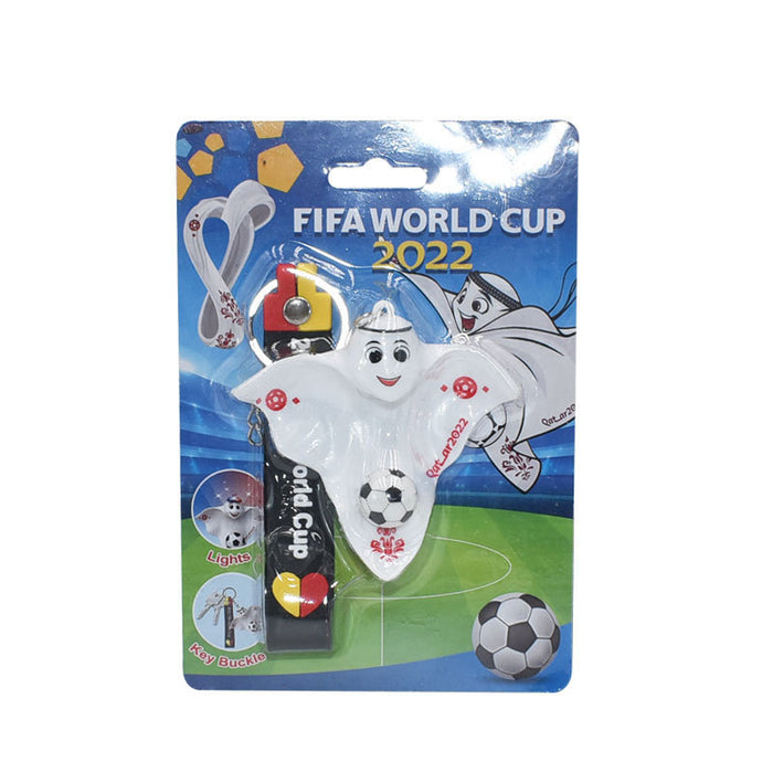 Wholesale Keychains Soft Rubber 2022 Qatar World Cup Souvenir Mascot La'eeb JDC-KC-RuiQ009