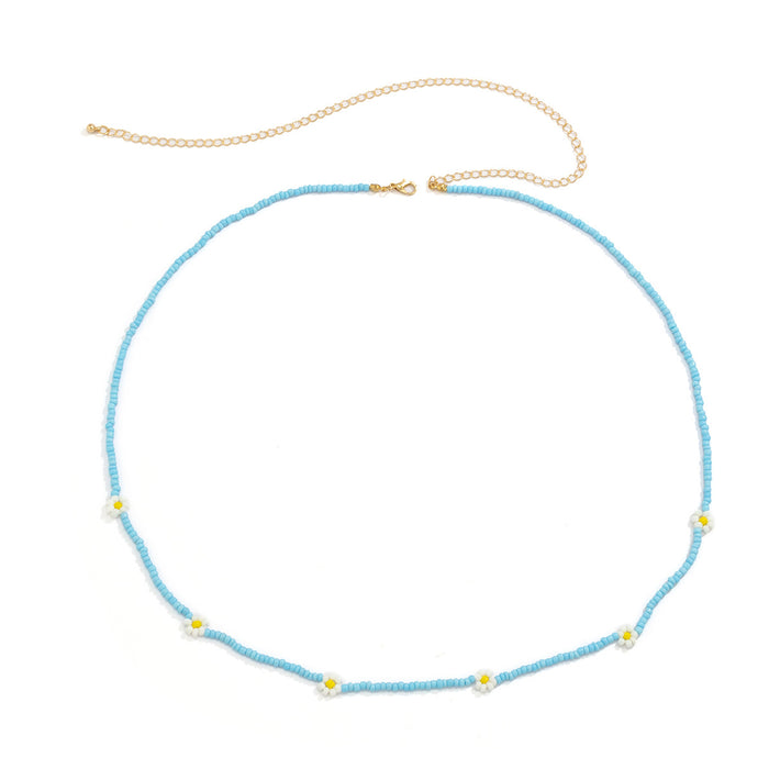 Wholesale Colorful Daisy Rice Bead Waist Chain JDC-BJ-KJ010