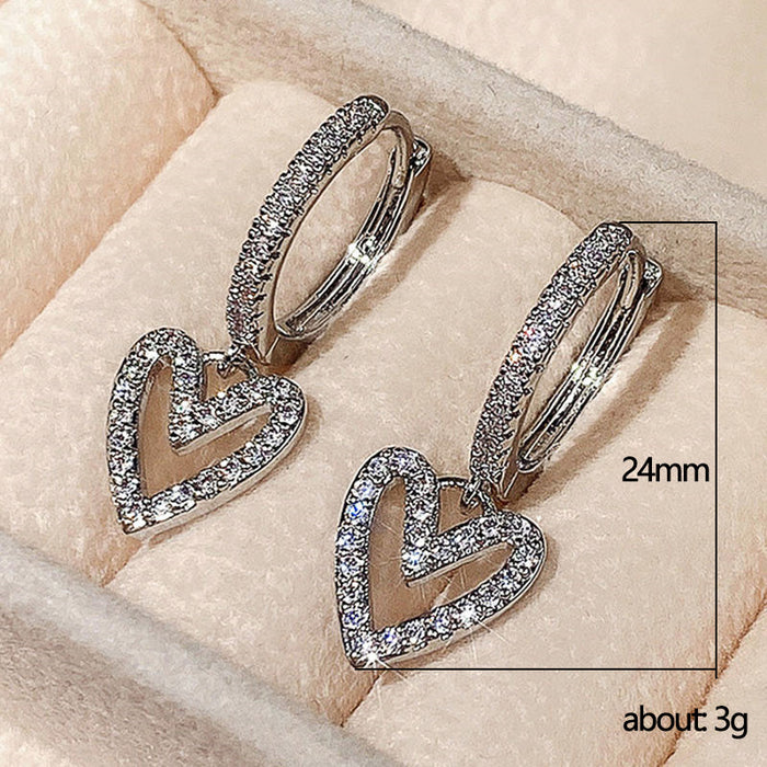 Wholesale Hollow Heart Drop Earrings Gift JDC-ES-CaoS035