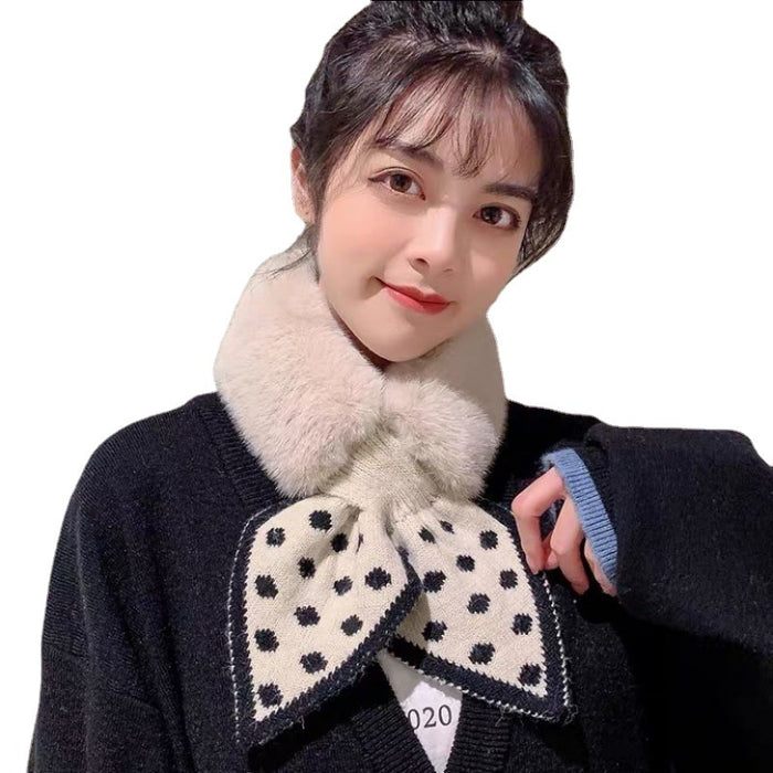 Wholesale winter fur collar plush scarf female imitation rex rabbit fur JDC-SF-Xuya003