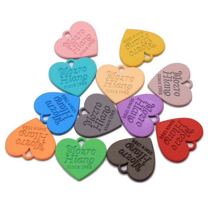 Wholesale Bulk Keychains Alloy Letter Heart Shape DIY Random 10pcs JDC-KC-SuoL003