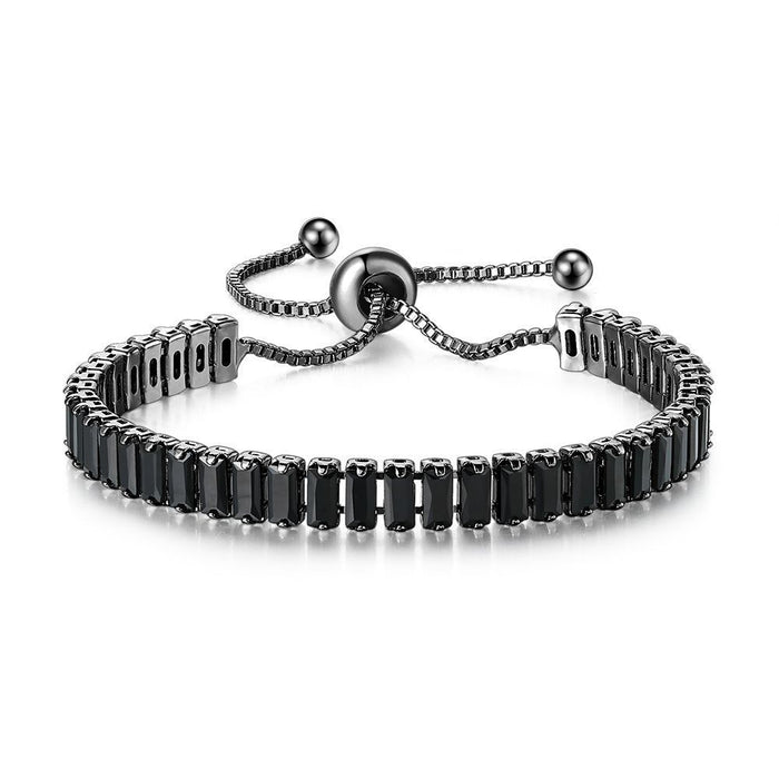 Wholesale full diamond black zircon tennis bracelet JDC-BT-ZYKL001