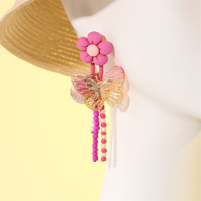 Wholesale Earrings Handmade Flower Shell Butterfly JDC-ES-GuTe020