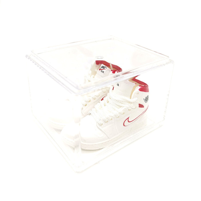 Sneakers de esmalte al por mayor de llaves de caja transparente de plástico adornos JDC-KC-TUOH008