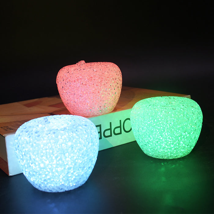 Wholesale Glowing Apple Night Light Christmas Eve Sparkling Crystal Apple MOQ≥2 JDC-FT-HongR005