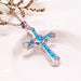 Jewelry WholesaleWholesale Opal Epoxy Light Cross Necklace JDC-NE-XunO003 necklaces 循欧 %variant_option1% %variant_option2% %variant_option3%  Factory Price JoyasDeChina Joyas De China