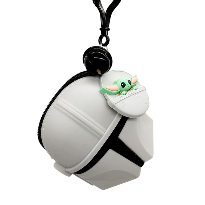 Wholesale keychain wallets helmet coin purse keychain pendant silicone storage bag MOQ≥3 JDC-KC-MML003