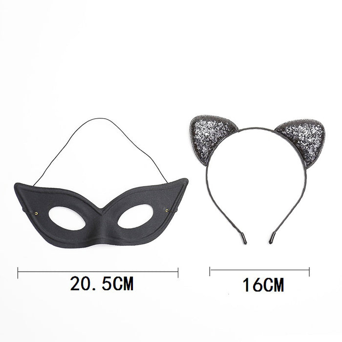 Wholesale Party Decoration Fabric Cat Ear Headband Set MOQ≥2 JDC-HD-Mais002