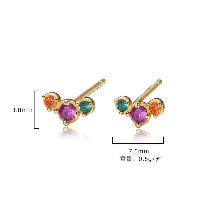 Wholesale Necklace Silver Colored Zircon Earrings Set JDC-NE-YuanF003
