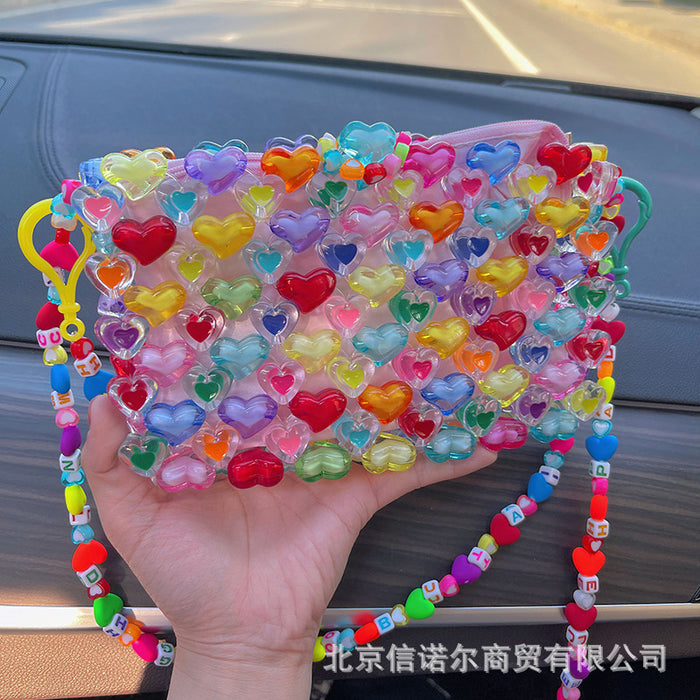 Wholesale Hand Beaded DIY Acrylic Handbag JDC-HB-Xinnuo003