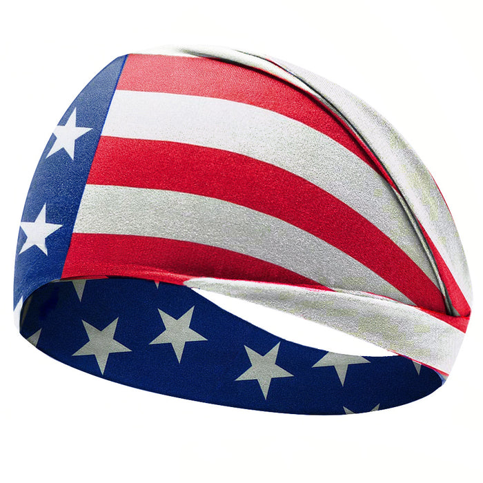 Wholesale 4th of July Independence Day Headband Men's Sports Stretch Headband 100pcs JDC-HD-GuanY001