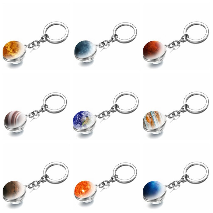 Wholesale Keychains For Backpacks Zinc Alloy Nine Planets Keychain MOQ≥12 JDC-KC-SongX031