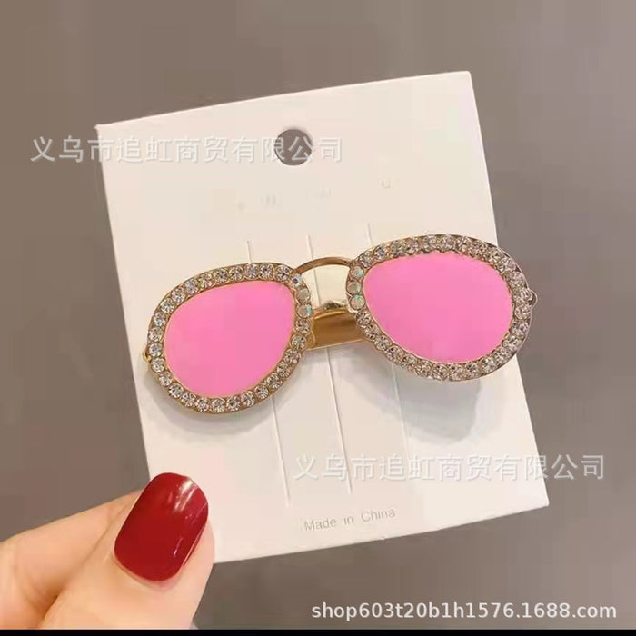 Wholesale Gift Metal Color Sunglasses Hair Clip Duck Bill Clip JDC-HC-Zhuih001