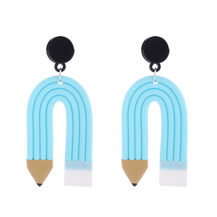 Wholesale Earrings Soft Pottery Multicolor Pencils JDC-ES-ChTeng004