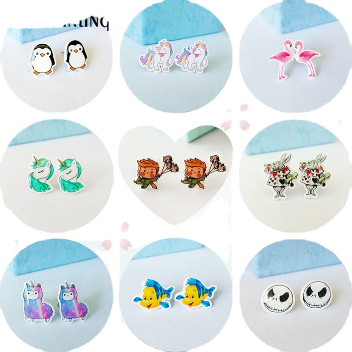 Wholesale Earrings Acrylic Heat Shrink Anime Stud Earrings MOQ≥2 (M) JDC-ES-XiangL041