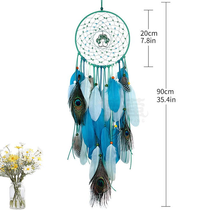 Wholesale Dreamcatcher Beads Feather Iron Hoop Leather Rope Handmade MOQ≥2 JDC-DC-MYing033
