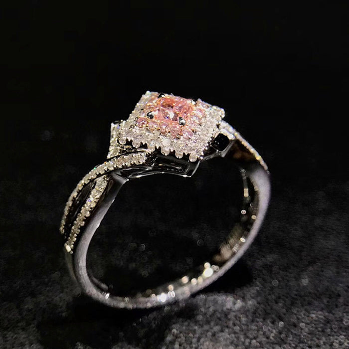 Jewelry WholesaleWholesale Pink Diamond Zircon Copper Ring MOQ≥2 JDC-RS-CaoS032 Rings 曹适 %variant_option1% %variant_option2% %variant_option3%  Factory Price JoyasDeChina Joyas De China