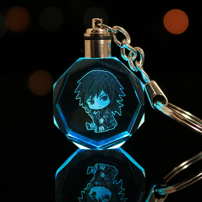 Wholesale Keychains Crystal LED Anime Peripherals Colorful Glow MOQ≥2 JDC-KC-LuoQ001