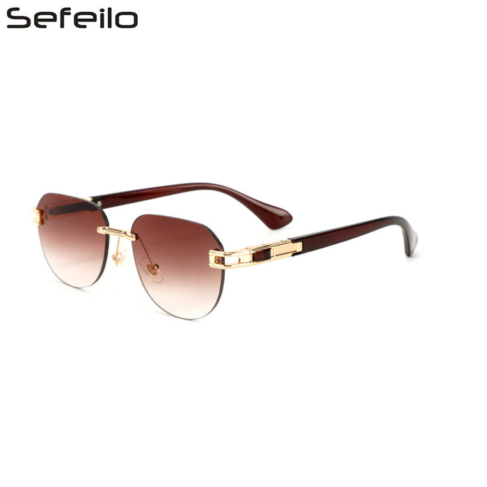 Wholesale Sunglasses Metal Oval Frame JDC-SG-BaoL020