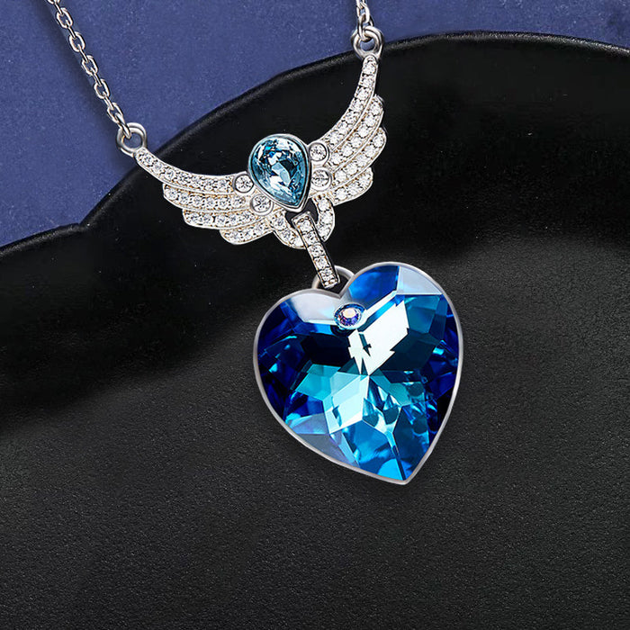Jewelry WholesaleWholesale fashion all-match necklace female niche creative wings love JDC-NE-XunO043 Necklaces 循欧 %variant_option1% %variant_option2% %variant_option3%  Factory Price JoyasDeChina Joyas De China