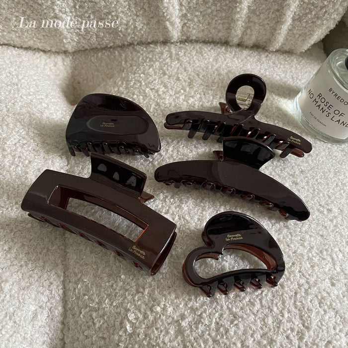 Wholesale Hair Clips Acrylic Elegant Brown Grab Clips JDC-HC-JunH001