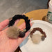 Jewelry WholesaleWholesale hair ball leather rubber band plush hair rope（F）JDC-HS-GSXP006 Hair Scrunchies 宏鑫 %variant_option1% %variant_option2% %variant_option3%  Factory Price JoyasDeChina Joyas De China