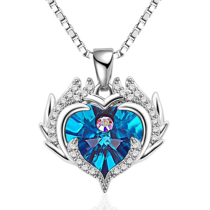 Wholesale Heart Of The Ocean Heart Crystal Necklace MOQ≥2 JDC-NE-Zhuisen001