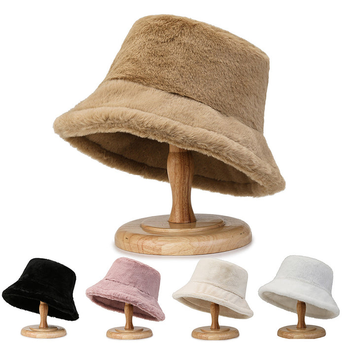Wholesale Hats Wool Plush Solid Color Bucket Hat JDC-FH-JZhuo003